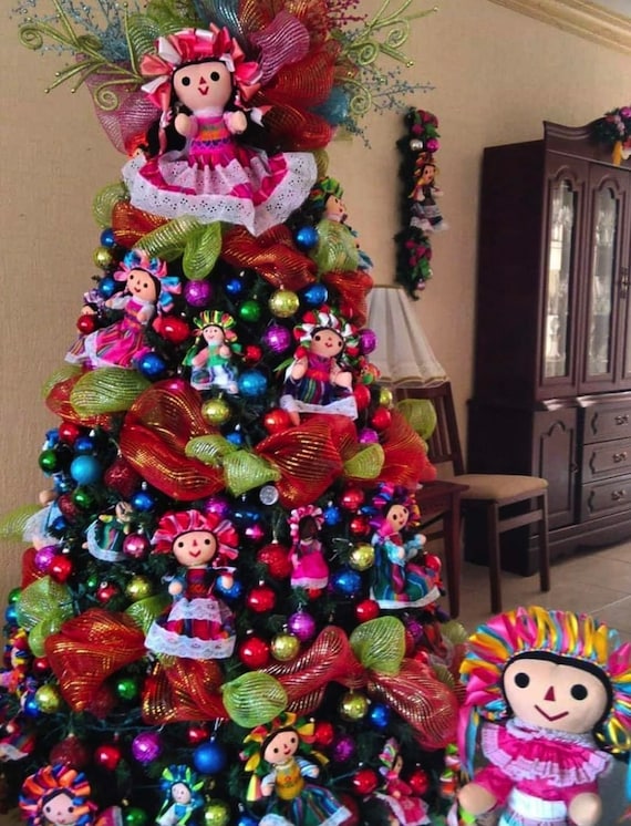 Tradicional mexican doll ornament christmas tree decor christmas gift lele doll