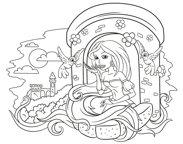 Princess rapunzel coloring page