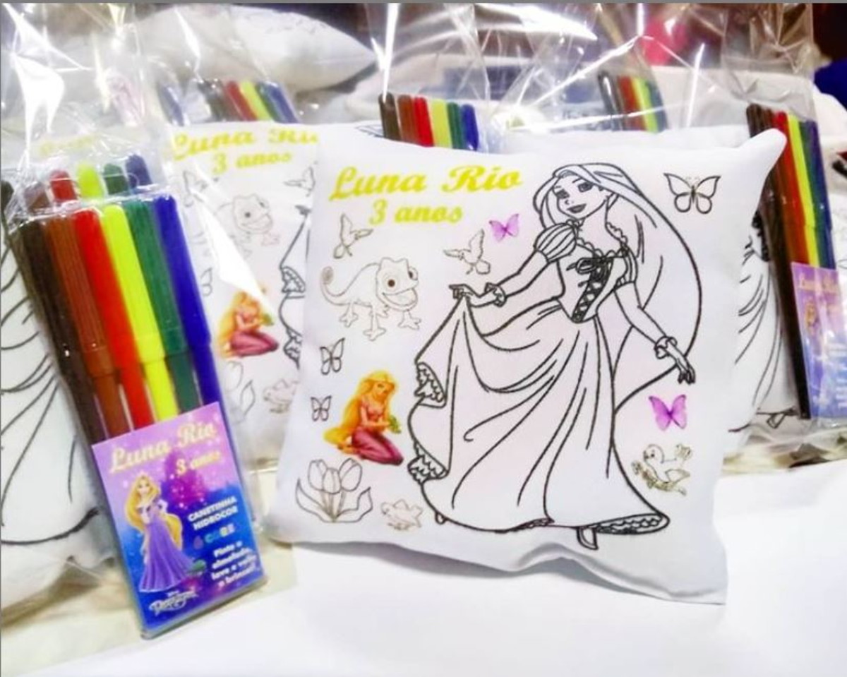 Almofada rapunzel para pintar produtos especiais