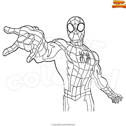 Dibujo para colorear hombre araãa