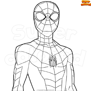Dibujo para colorear hombre araãa
