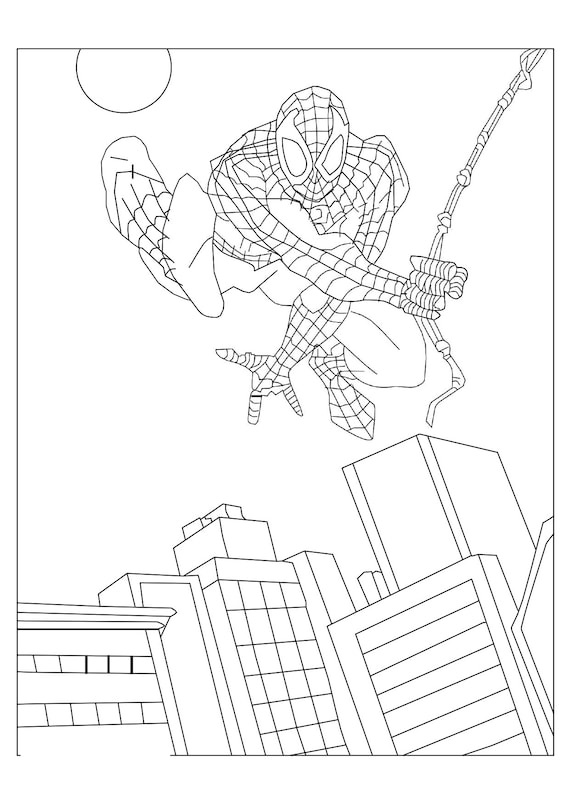 Libro para colorear del hombre araãa