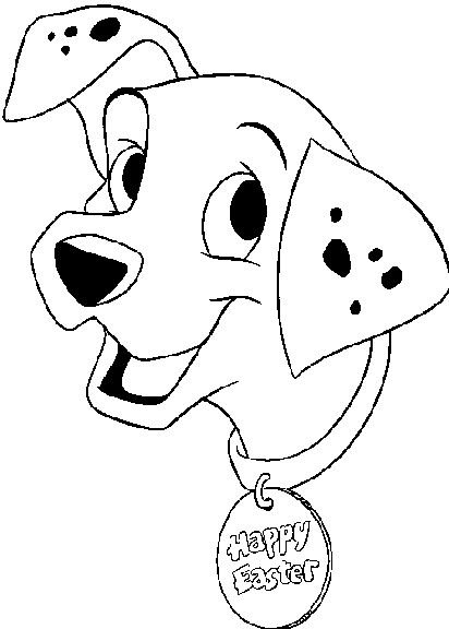 Colorear dibujo dãlmata con collar tatuajes conmemorativos de perros pinturas disney pãginas para colorear disney