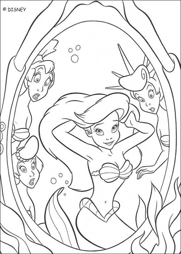 The little mermaid coloring pages