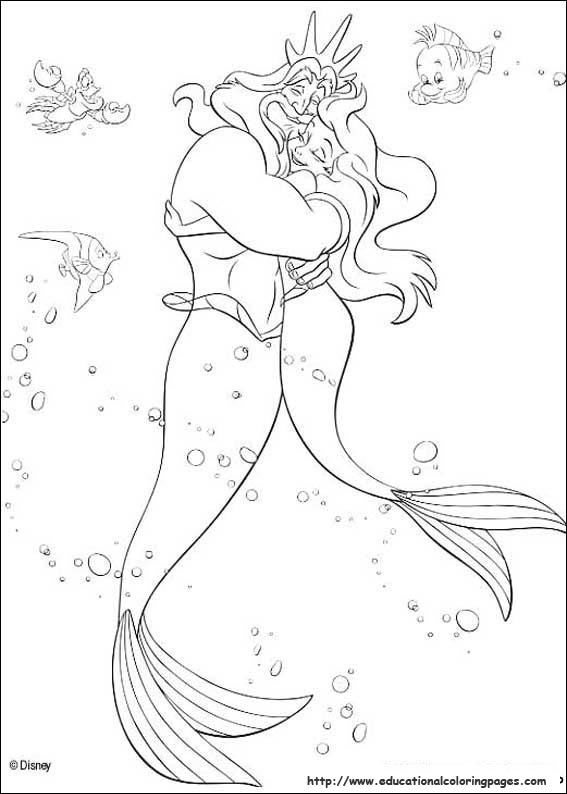 The little mermaid coloring sheets