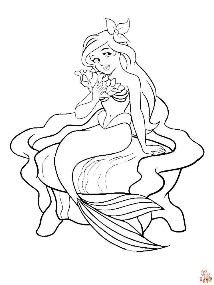 The little mermaid coloring pages