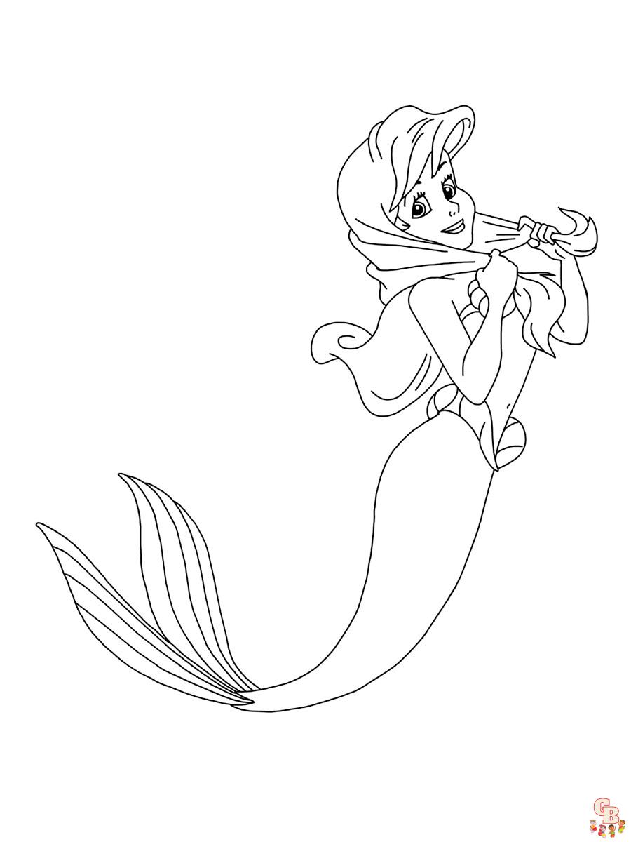 The little mermaid coloring pages