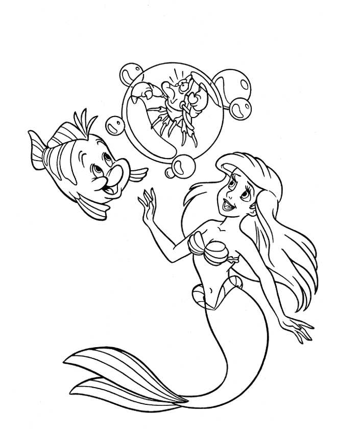 The little mermaid coloring pages