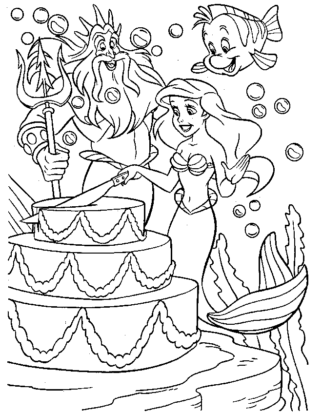 Little mermaid coloring pages