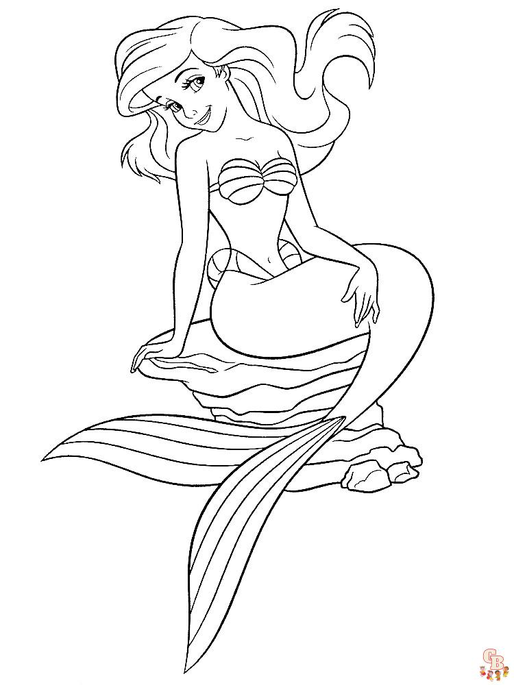 The little mermaid coloring pages