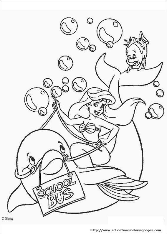 The little mermaid coloring sheets