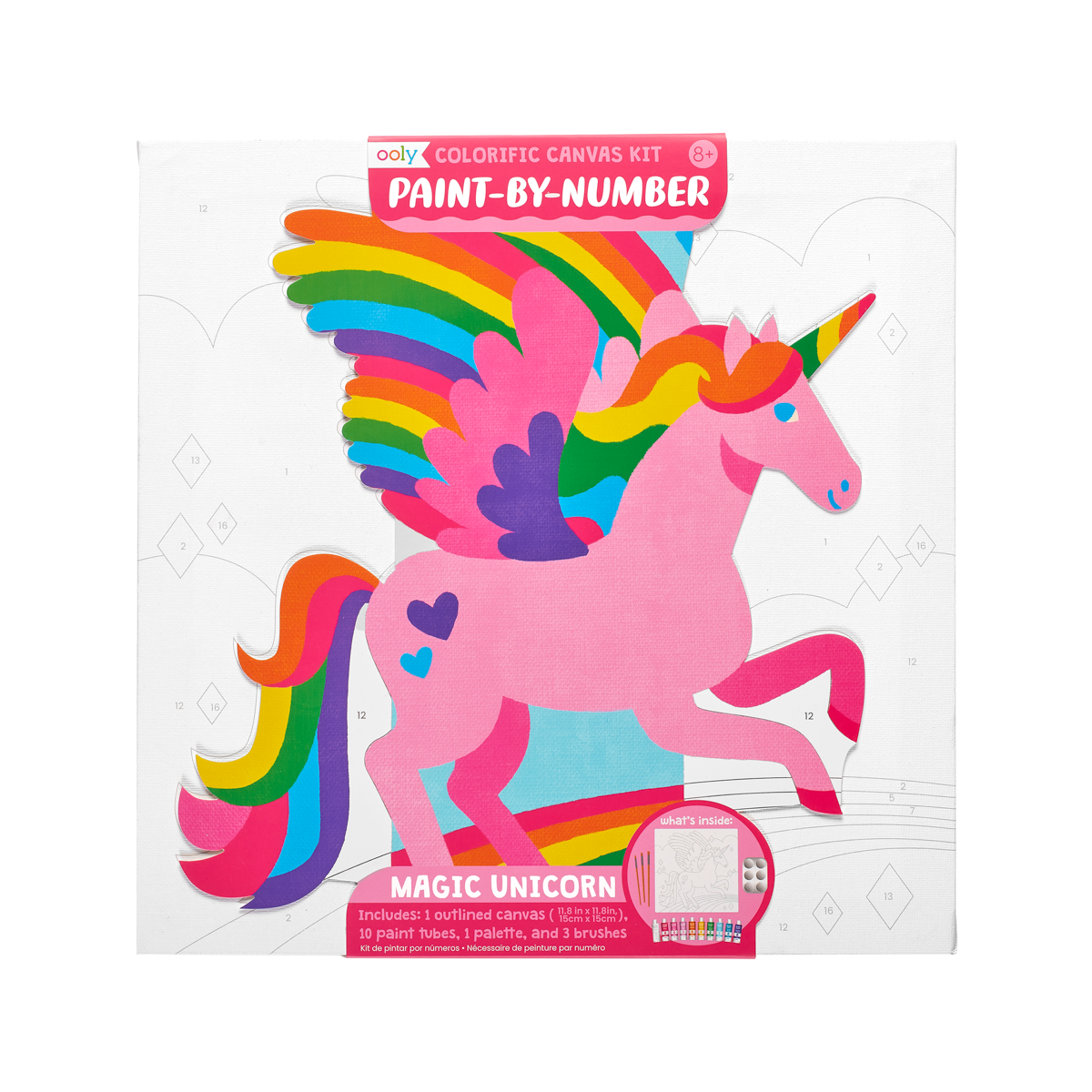 Colorific canvas paint by number kit
