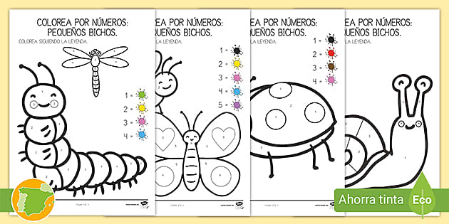 Lorea n nãºmeros pequeãos bichos teacher made