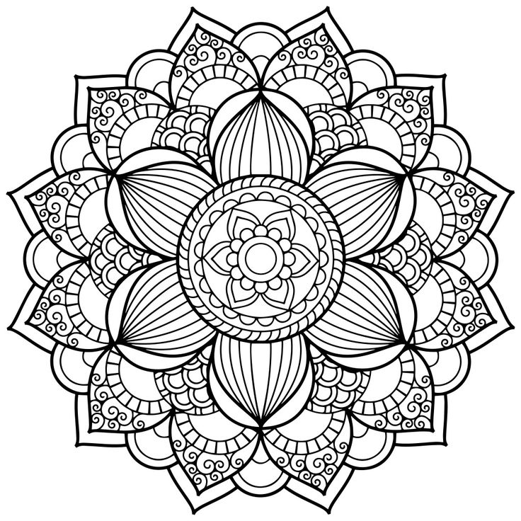 Beautiful mandala coloring page