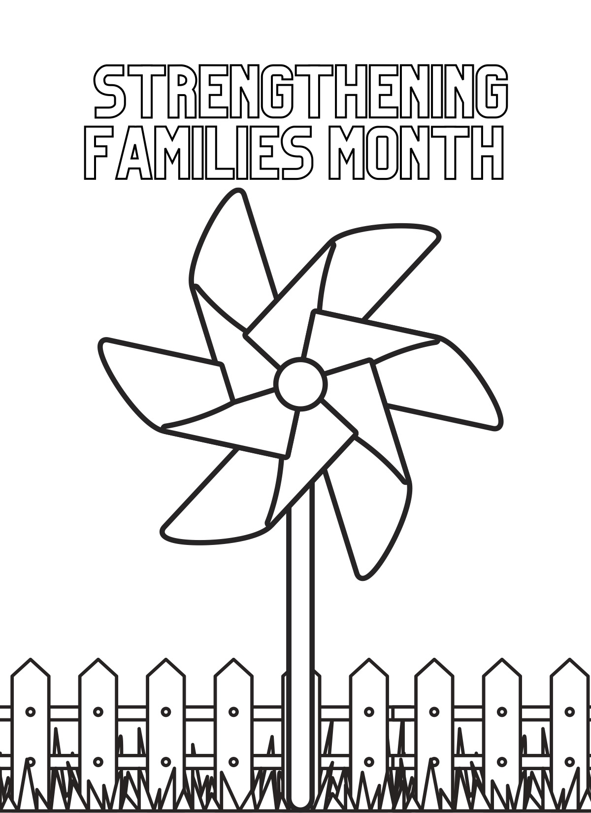 Pinwheel coloring sheet