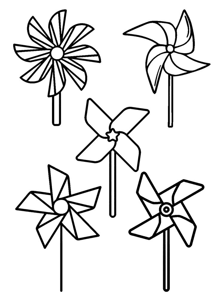 Pinwheel coloring pages