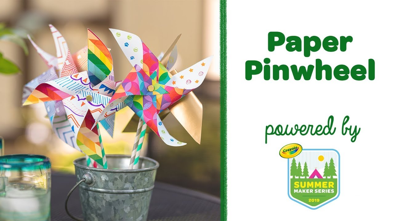 Diy paper pinwheel kids summer craft crafts ciy diy crafts for kids and adults
