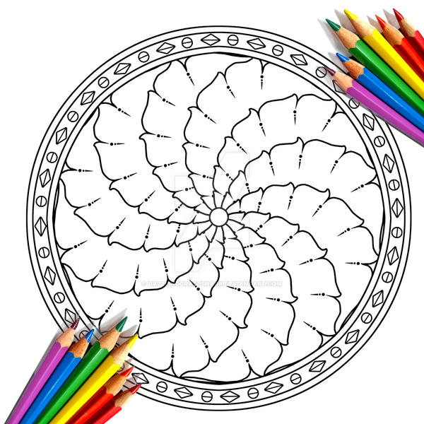 Pinwheel coloring page by dazzlingcraftshack on
