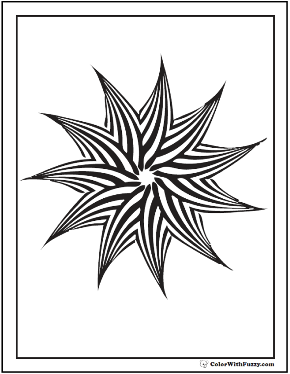 Geometric patterns kids coloring pages