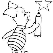Piglets pinwheel coloring pages