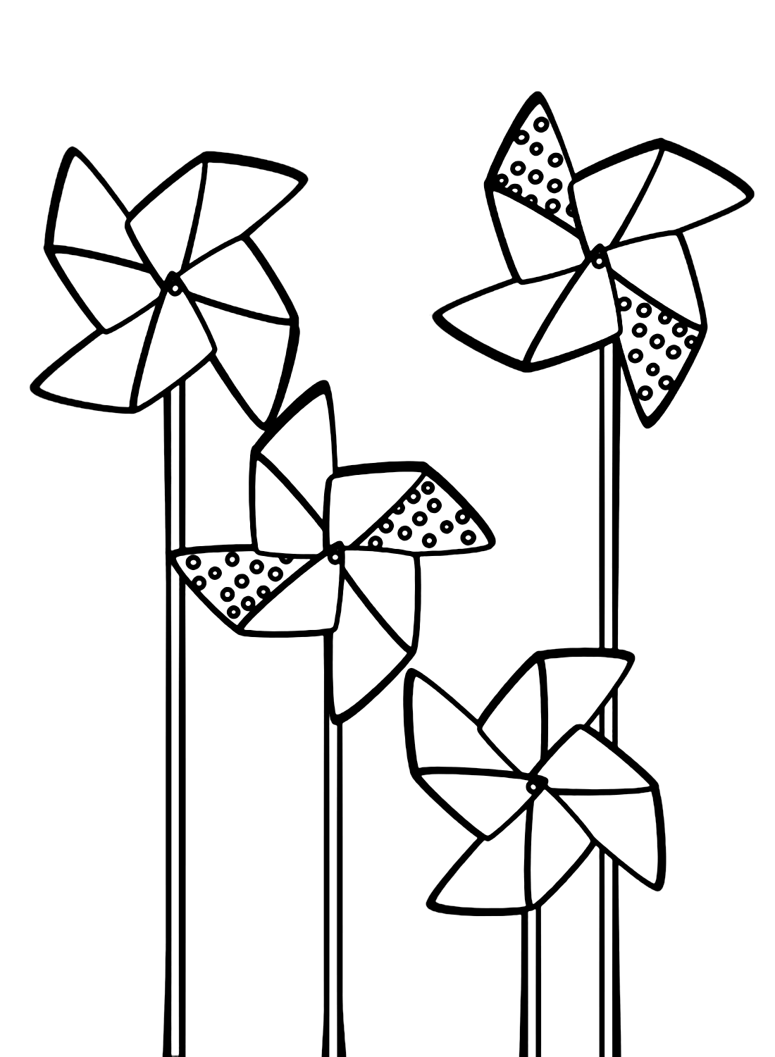 Pinwheel coloring pages printable for free download