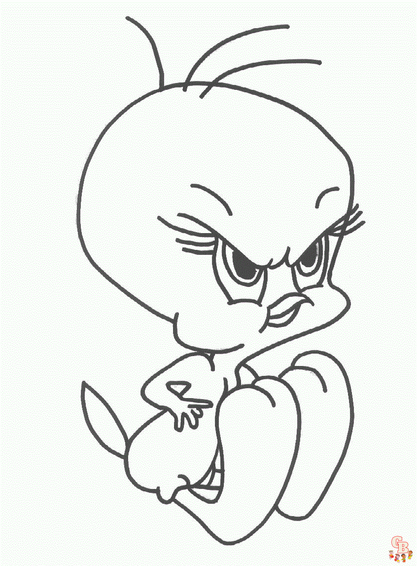 Printable tweety coloring pages free for kids and adults