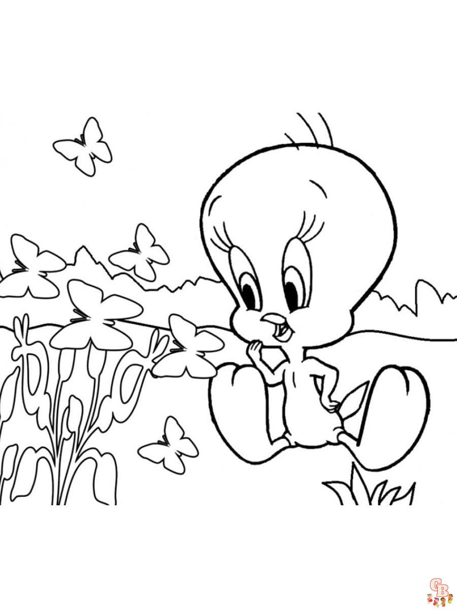 Printable tweety coloring pages free for kids and adults