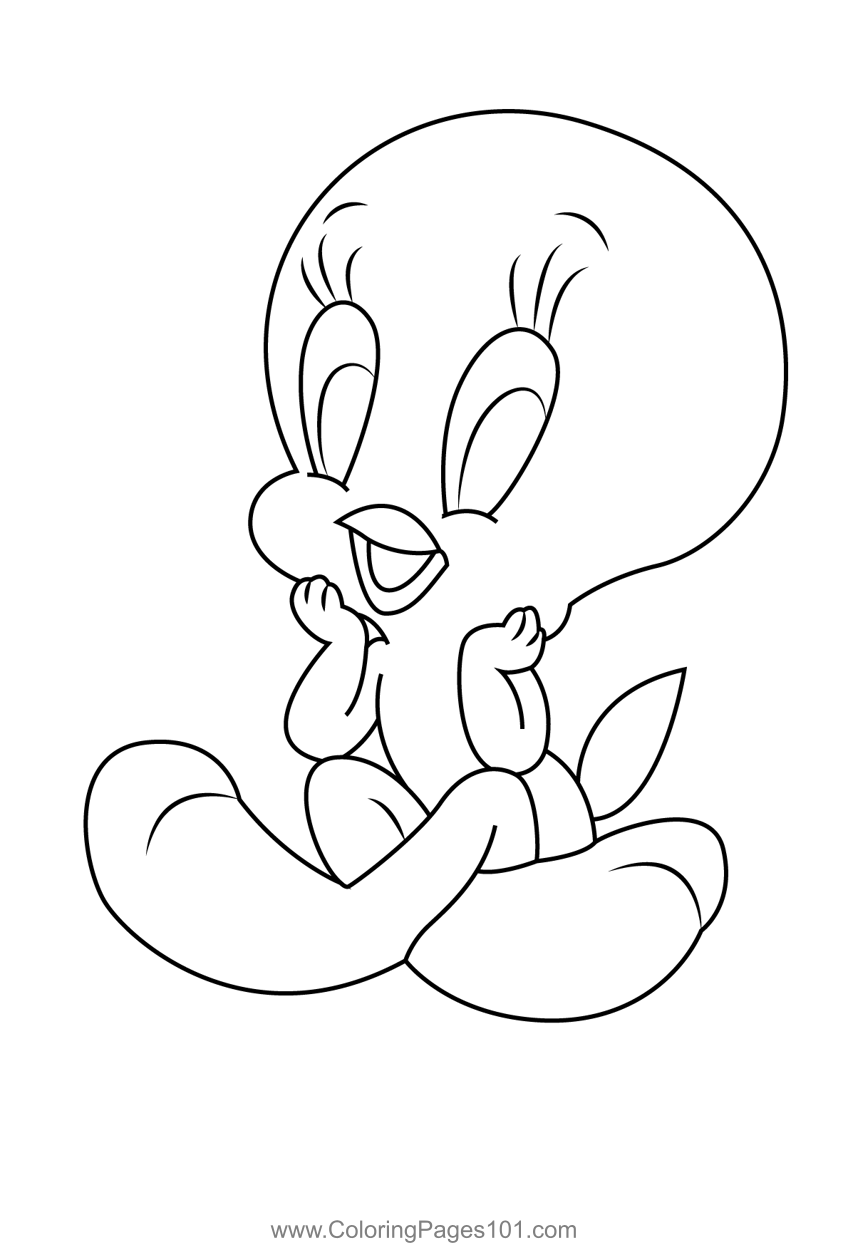 Tweety sittg colorg page colorg pages prtable colorg pages colorg pages for kids