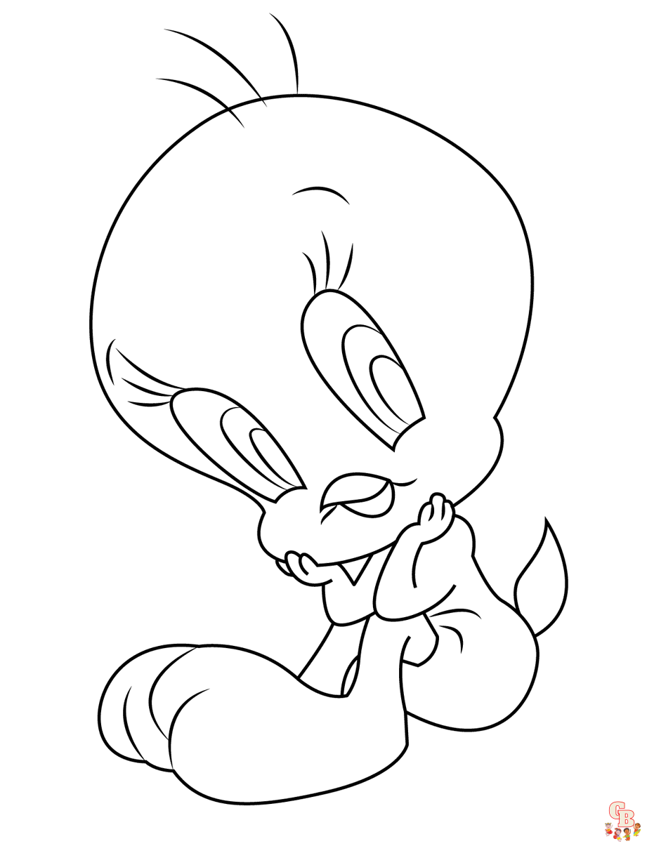 Printable tweety coloring pages free for kids and adults