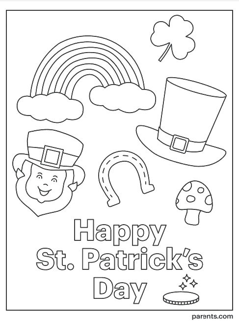 Free st patricks day coloring pages