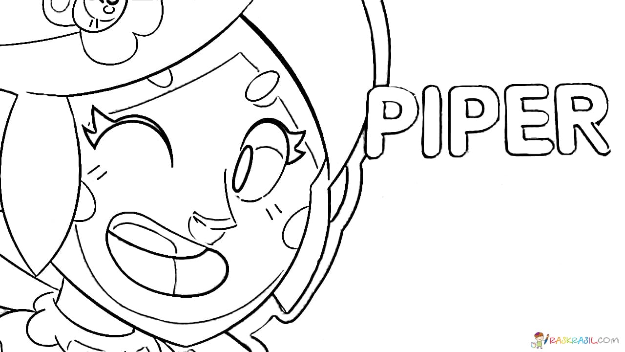 Coloring pages piper print for free character brawl stars