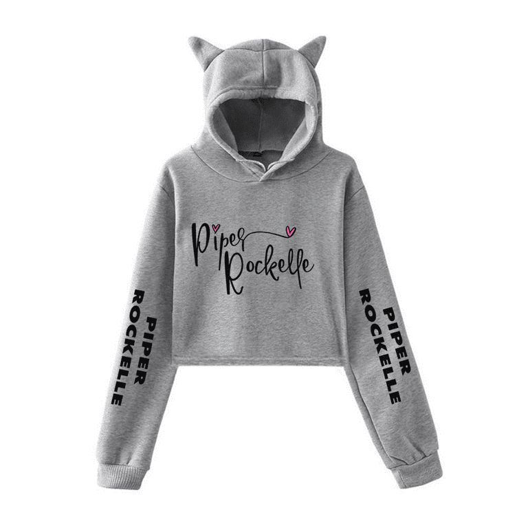 Piper rockelle merch cat ear hoodie sweatshirt girls fans kawaii crop tops pullover