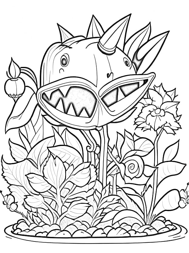 Piranha plant coloring pages free printables