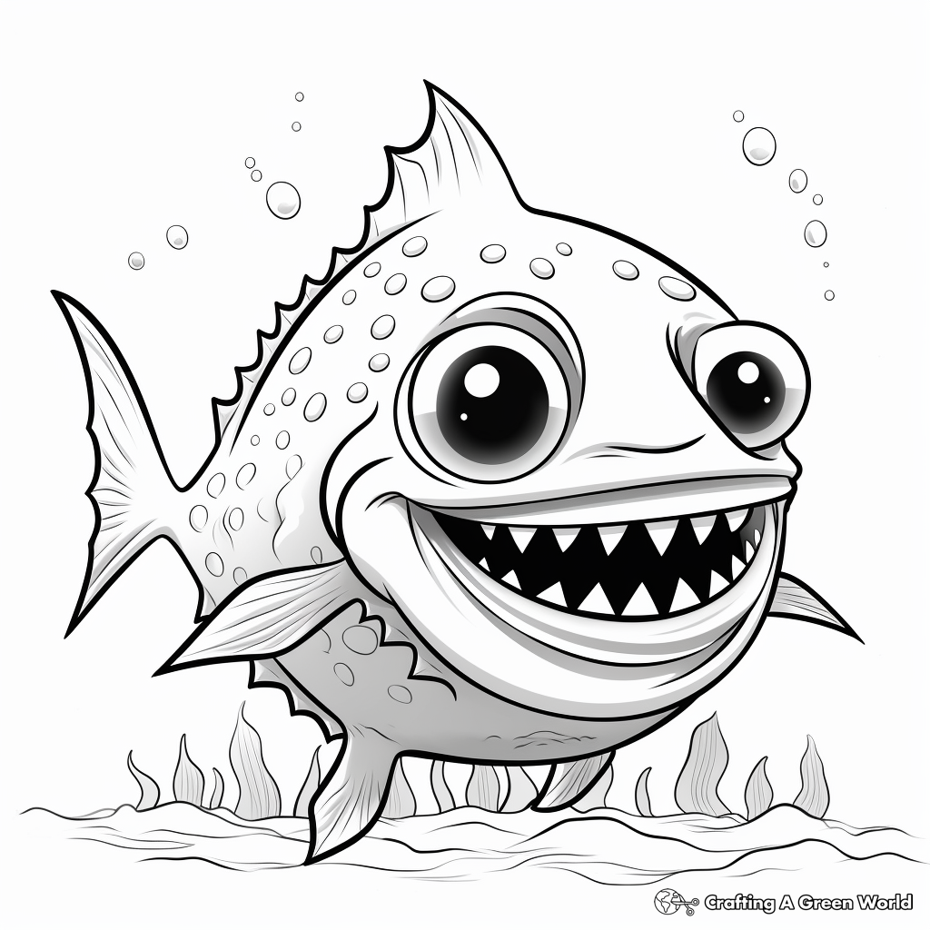 Piranha coloring pages