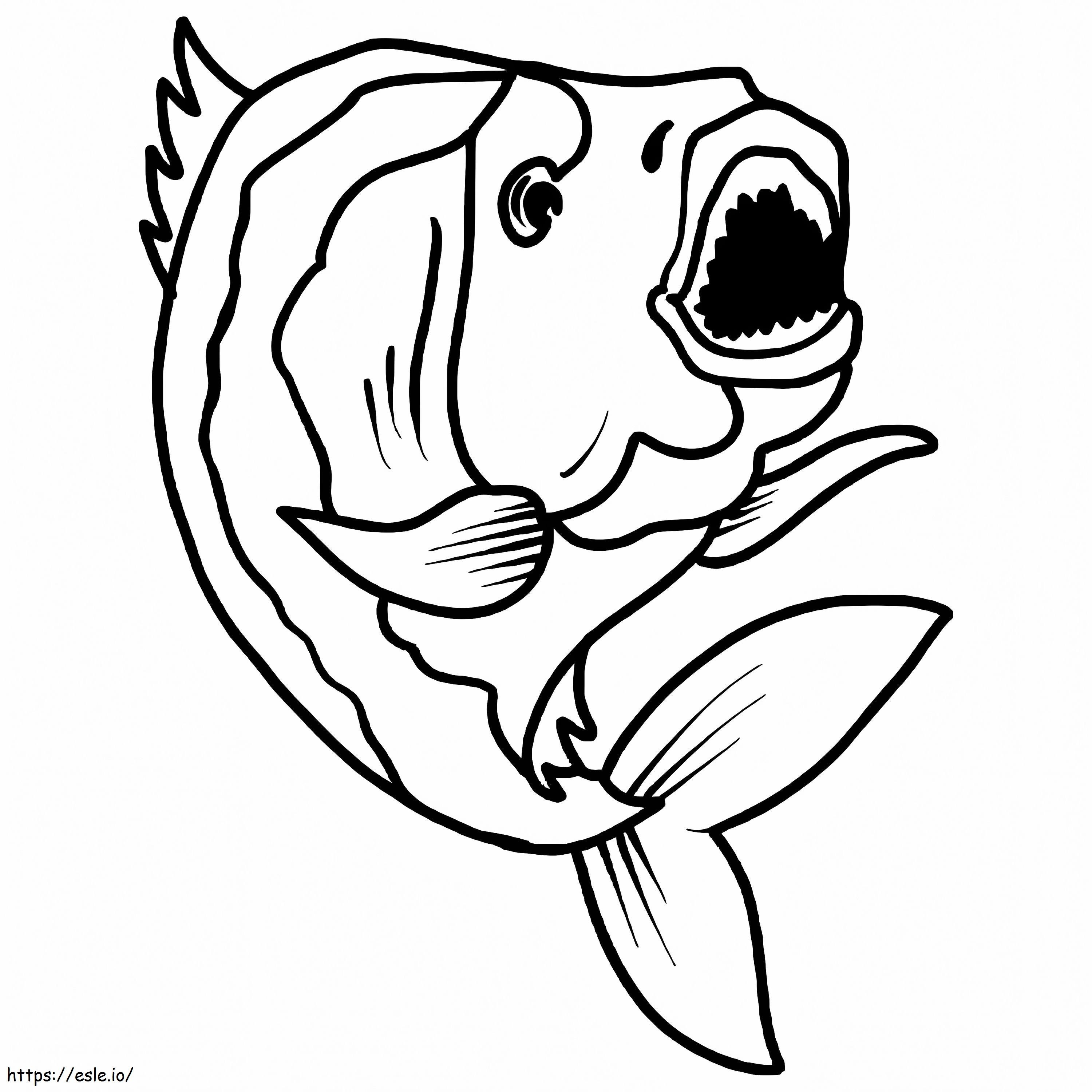 Piranha printable coloring page