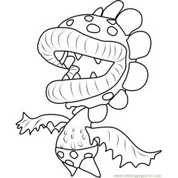 Petey piranha coloring page for kids