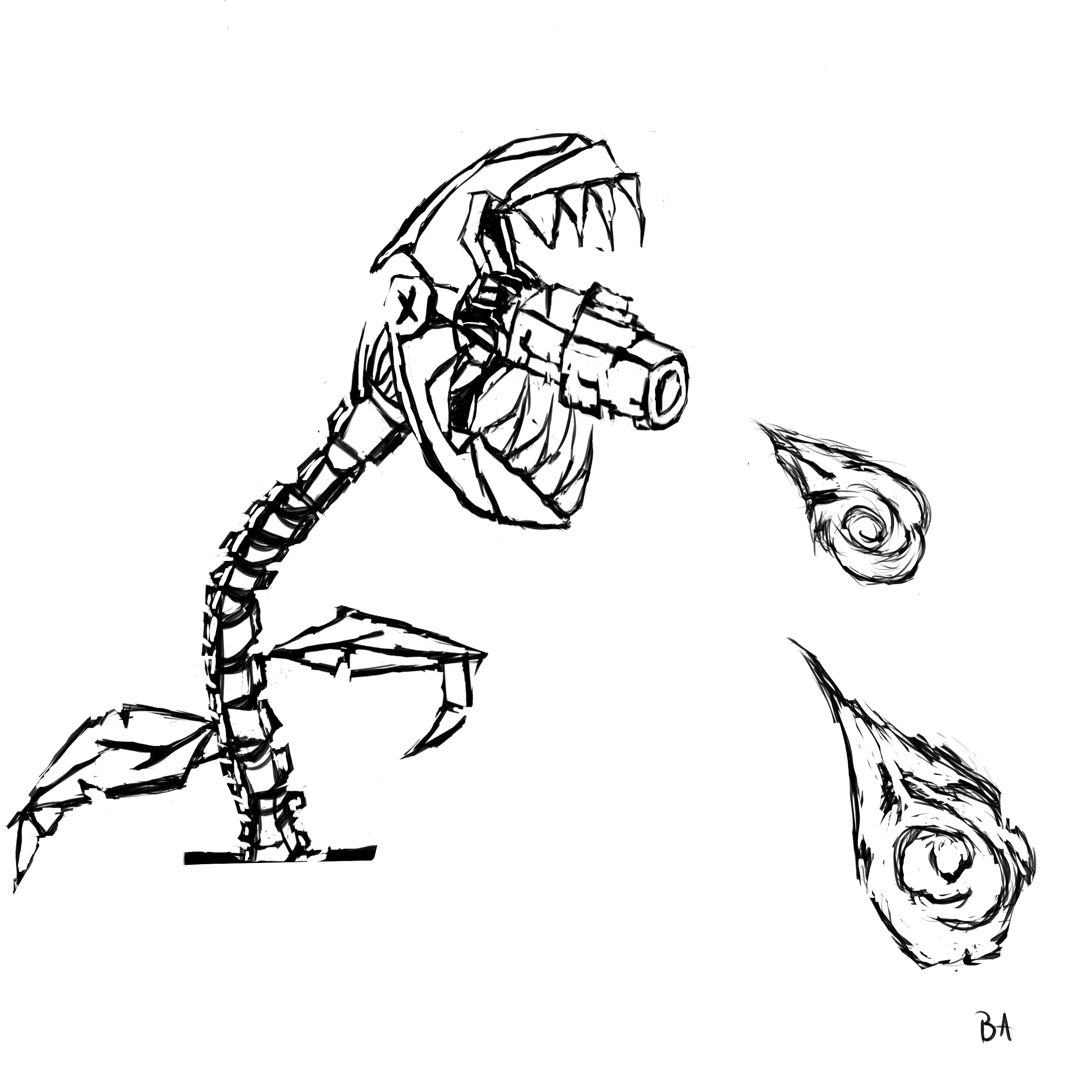 Mechanical piranha plant rdigitalart