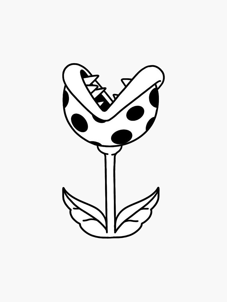 Piranha plant sticker for sale by brown