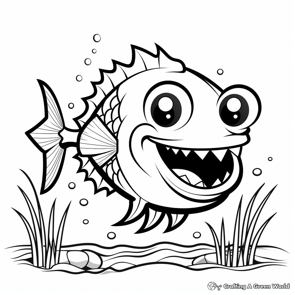 Piranha coloring pages