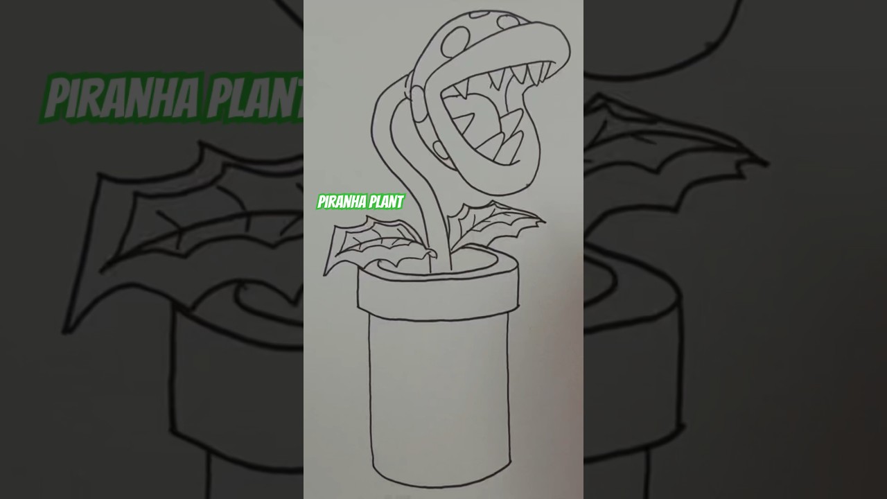 How to draw piranha plant super mario shorts drawing howtodraw piranhaplant
