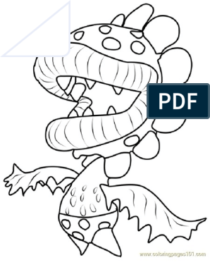 Petey piranha coloring page pdf