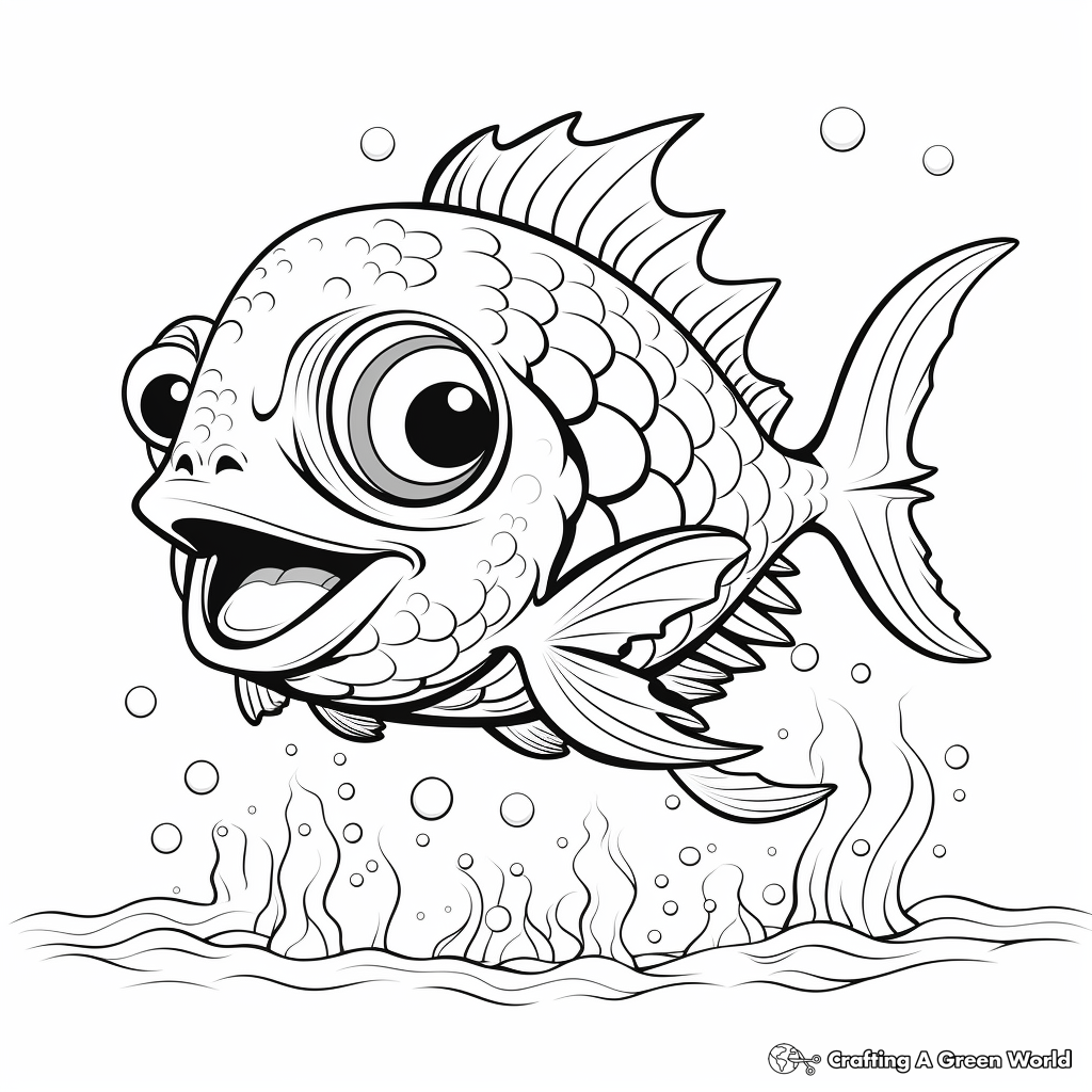 Piranha coloring pages
