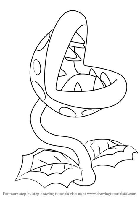 Learn how to draw piranha plant from super mario super mario step by step drawing tutorials super mario coloring pages mario coloring pages super mario art