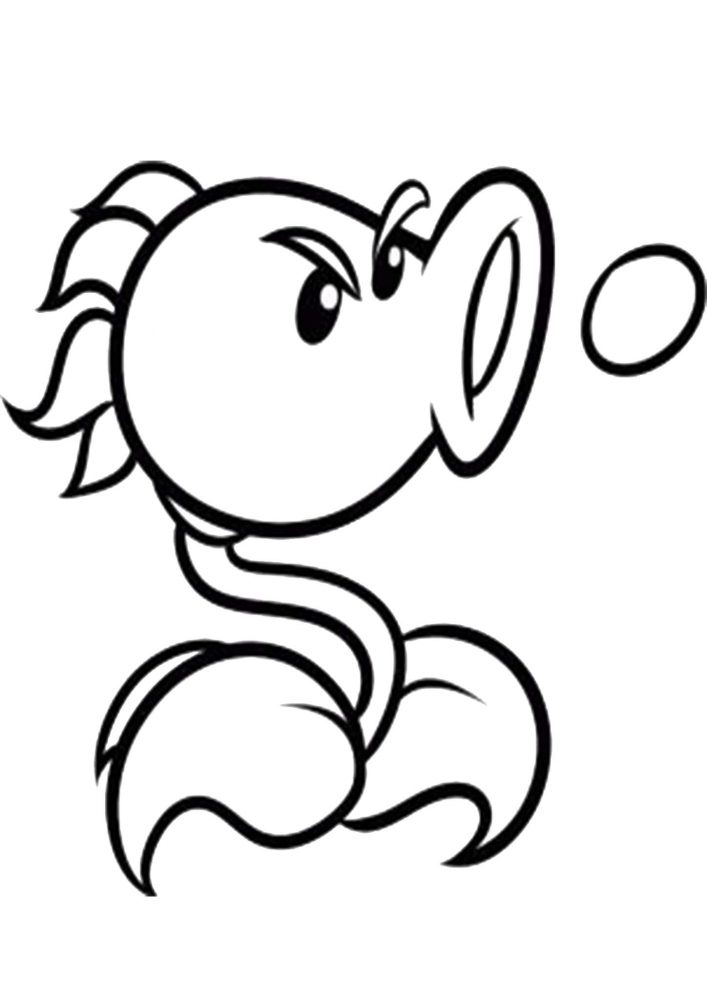 Free easy to print plants vs zombies coloring pages