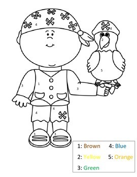Pirate color by number