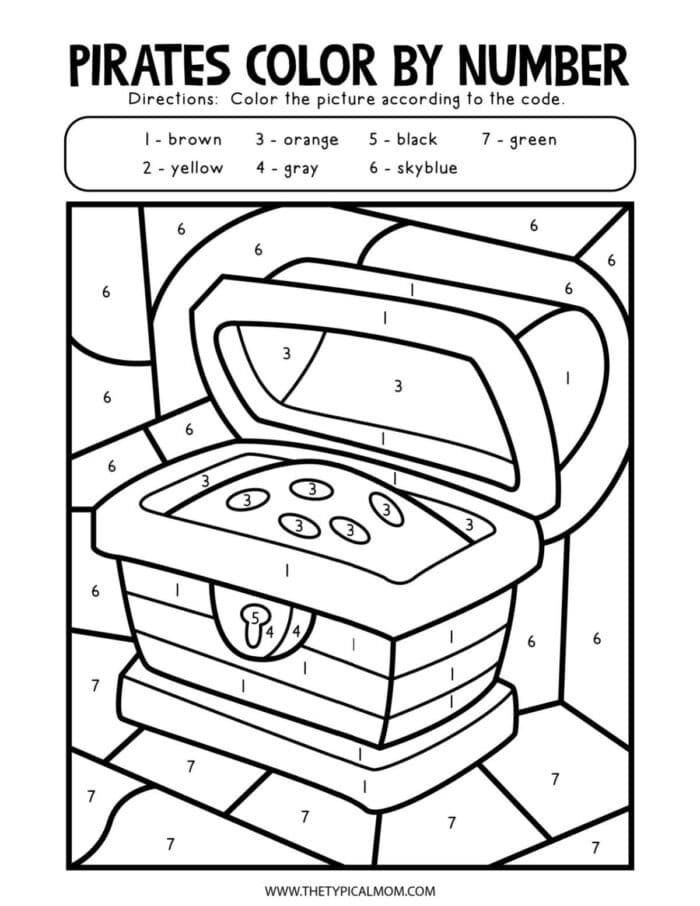 Free pirate coloring pages