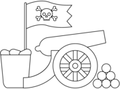 Pirate cannon coloring page free printable coloring pages
