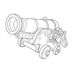 Pirate cannon fortnite coloring pages for kids
