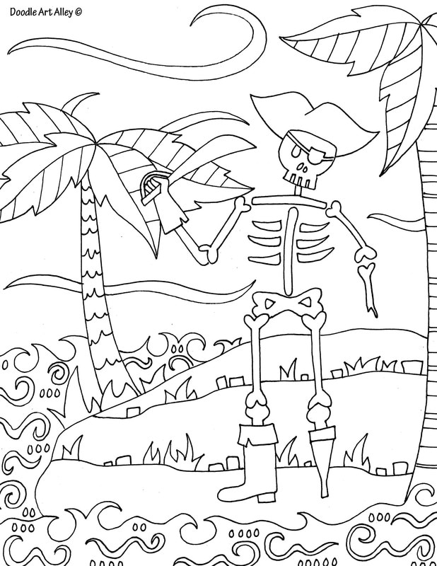 Pirate coloring pages