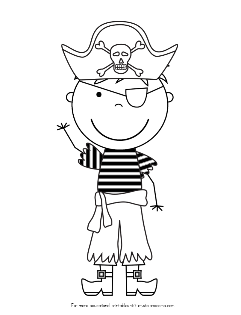 Pirate coloring pages story